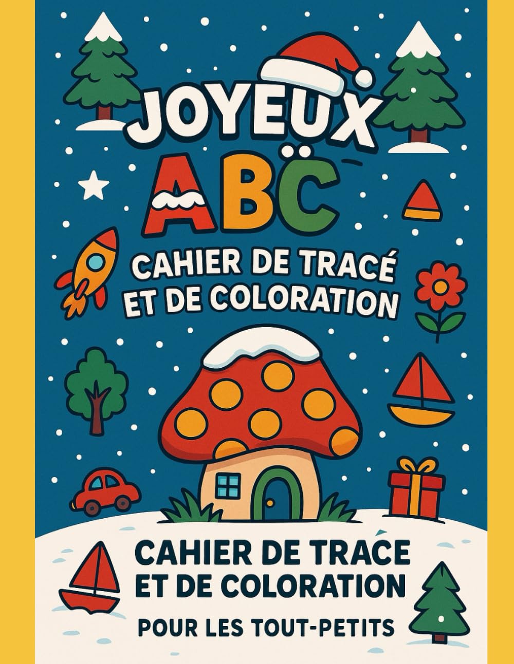 JOYEUX ABC : Cahier de Tracé et de Coloration: Activités de Lettres et Formes pour Apprendre en S’Amusant (3–6 ans)