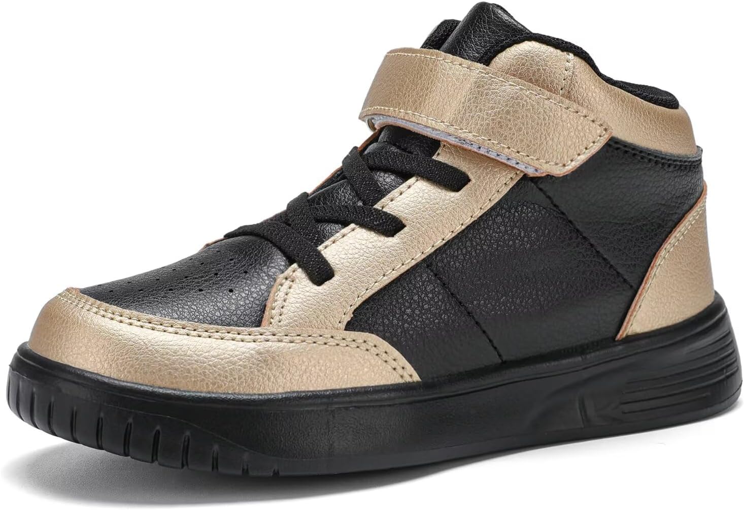 Kids Sneakers Boys Running Shoes Girls High Top Casual Lightweight Classic Adjustable Strap Sneakers