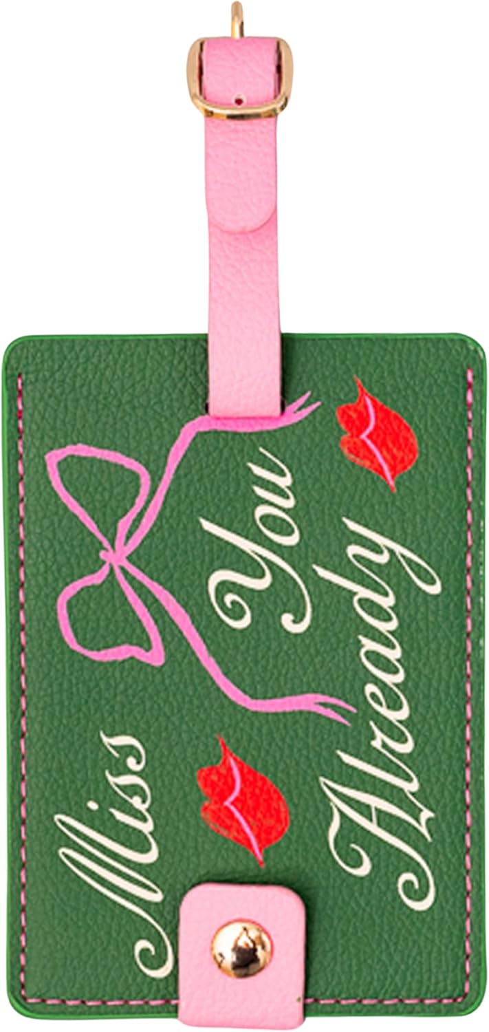 Ban.do Getaway Suitcase Tag for Travel, Durable Vegan Leather Luggage Identifier