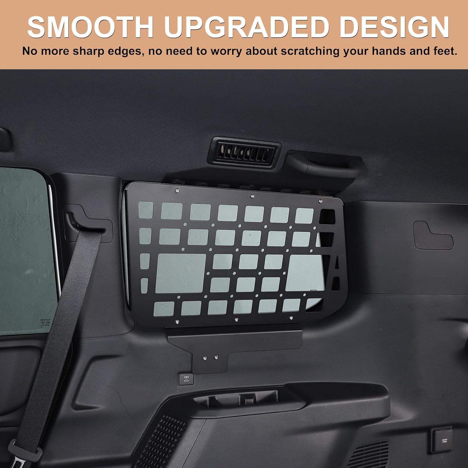 Rear Window Side Modular Storage Panel Cargo Rack Compatible with Toyota Land Cruiser 250 Prado J250 LC250 /Lexus GX 2024 2025,Trunk Organizers Luggage Hanging Holder Shelf Accessories (Right Side)