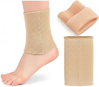 Figure Skating Ankle Gel Sleeve, 1 Pair Padded Ankle Guard for Ice Skating, Lace Bite Protection Support (2Pcs/Set)