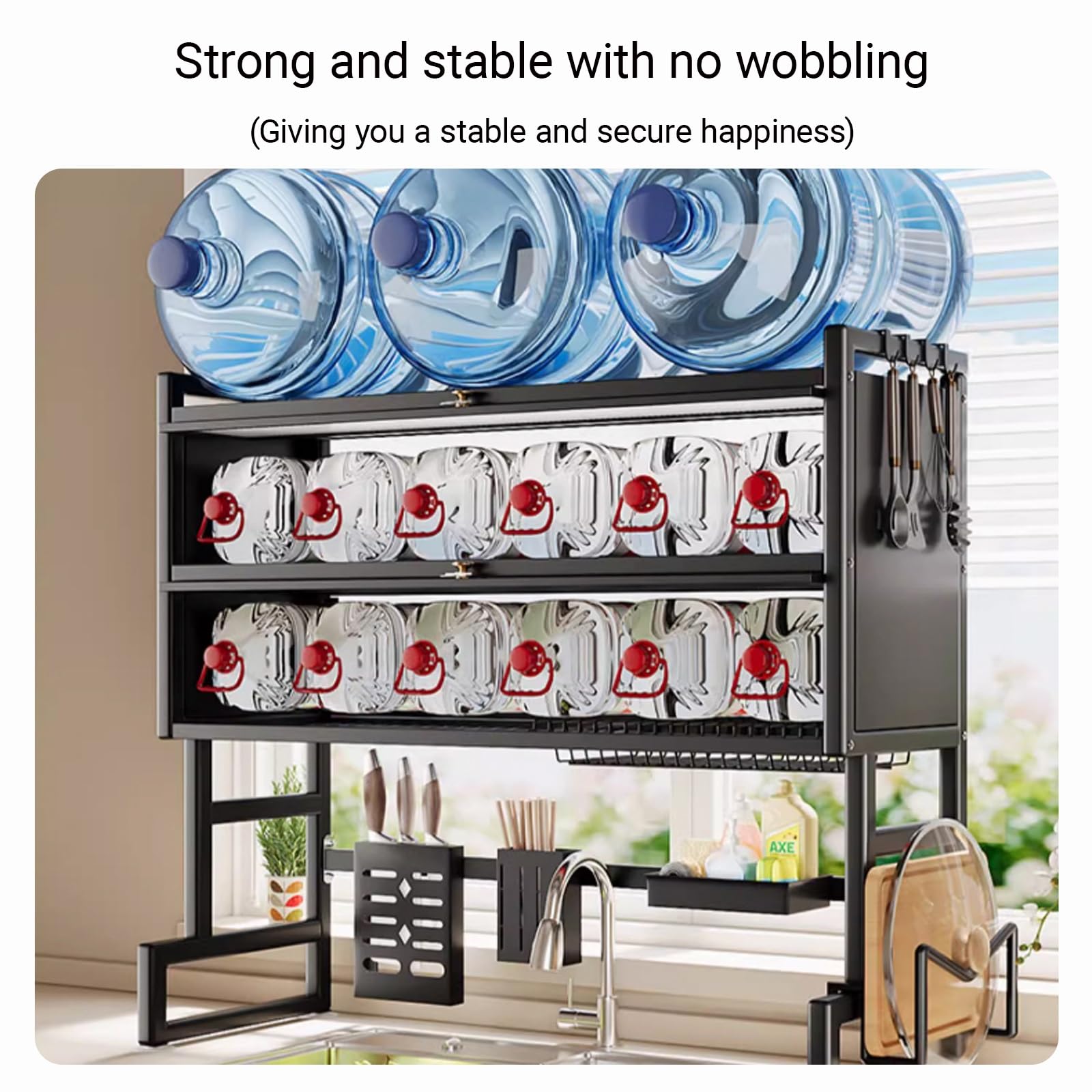 Escurridor de platos sobre el fregadero con tapa, soporte para utensilios de cocina que ahorra espacio para platos, vasos y cubiertos, ideal para cocinas pequeñas