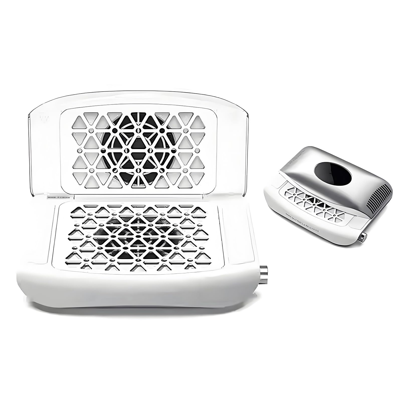 Aspirapolvere per Unghie, Ventilatore Portatile Pieghevole per La Raccolta della Polvere, Regolazione della velocità - Max 4000 Giri/min, Rete Protettiva a Doppio Strato