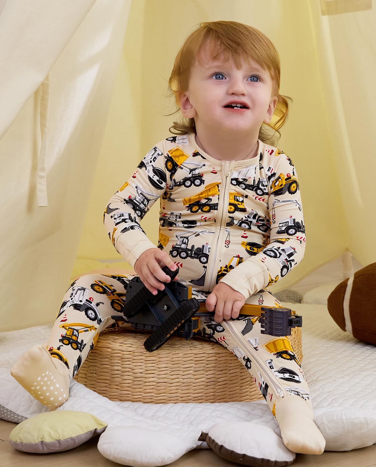 Bamboo Viscose Baby Convertible Footie Pajama, Zipper Pajamas for Baby Boys & Girls, Sleep & Play Footed - Image 8