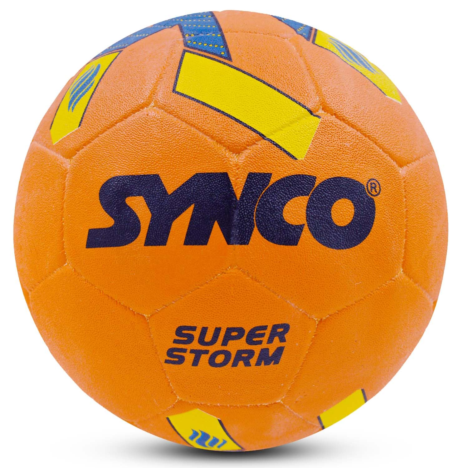 Synco Superstorm OG Football | Rubber Moulded | Training Soccer Ball | Suitable for Hard Ground | for Boy/Girl | Size 5 (Orange)