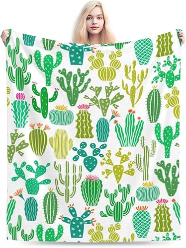 Vista 9 de Manta de flores de cactus y plantas, mantas suaves de franela, manta de cama, acogedora y ligera, regalos de felpa para mujeres, hombres, niños
