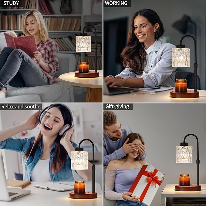 Lámpara Calentadora de Velas MEIXISUE Negra con Dimer y Temporizador miniatura 5