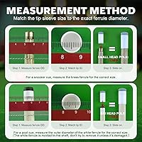Vista 5 de Kit de reemplazo de 40 puntas para tacos de billar, 4 tamaños, solución de cambio rápido para tacos de billar y snooker, sin pegamento, 10 piezas
