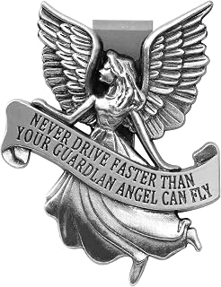 Guardian Angel Car Visor Clip, St. Christopher Medal for Car, Car Accessories Safety Gifts for New Drivers Teens Boys Parent Family Friends, New Car Gifts (Guardian Angle-1)