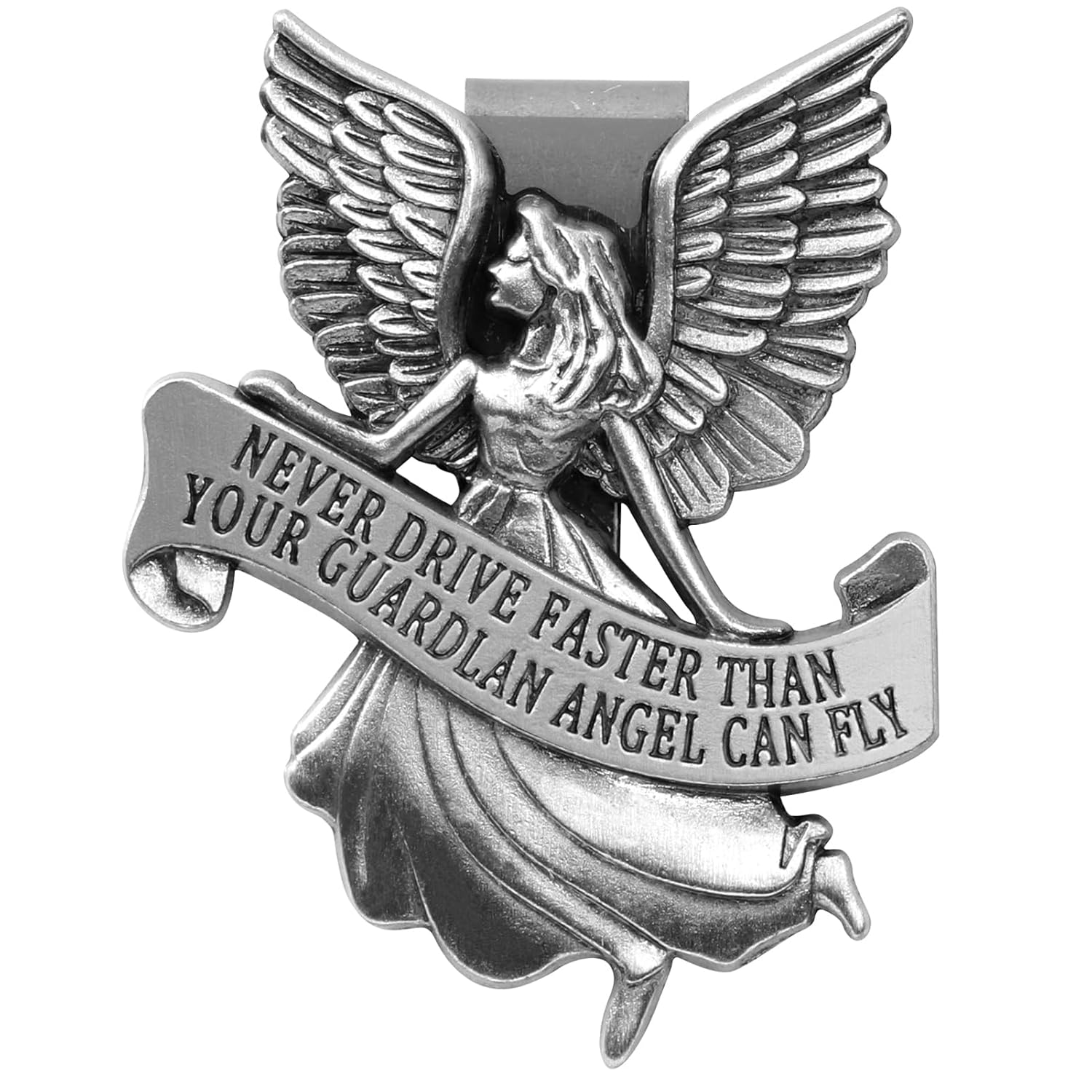 Guardian Angel Car Visor Clip St Christopher Medal for Car Car Accessories Safety Gifts for New Drivers Teens