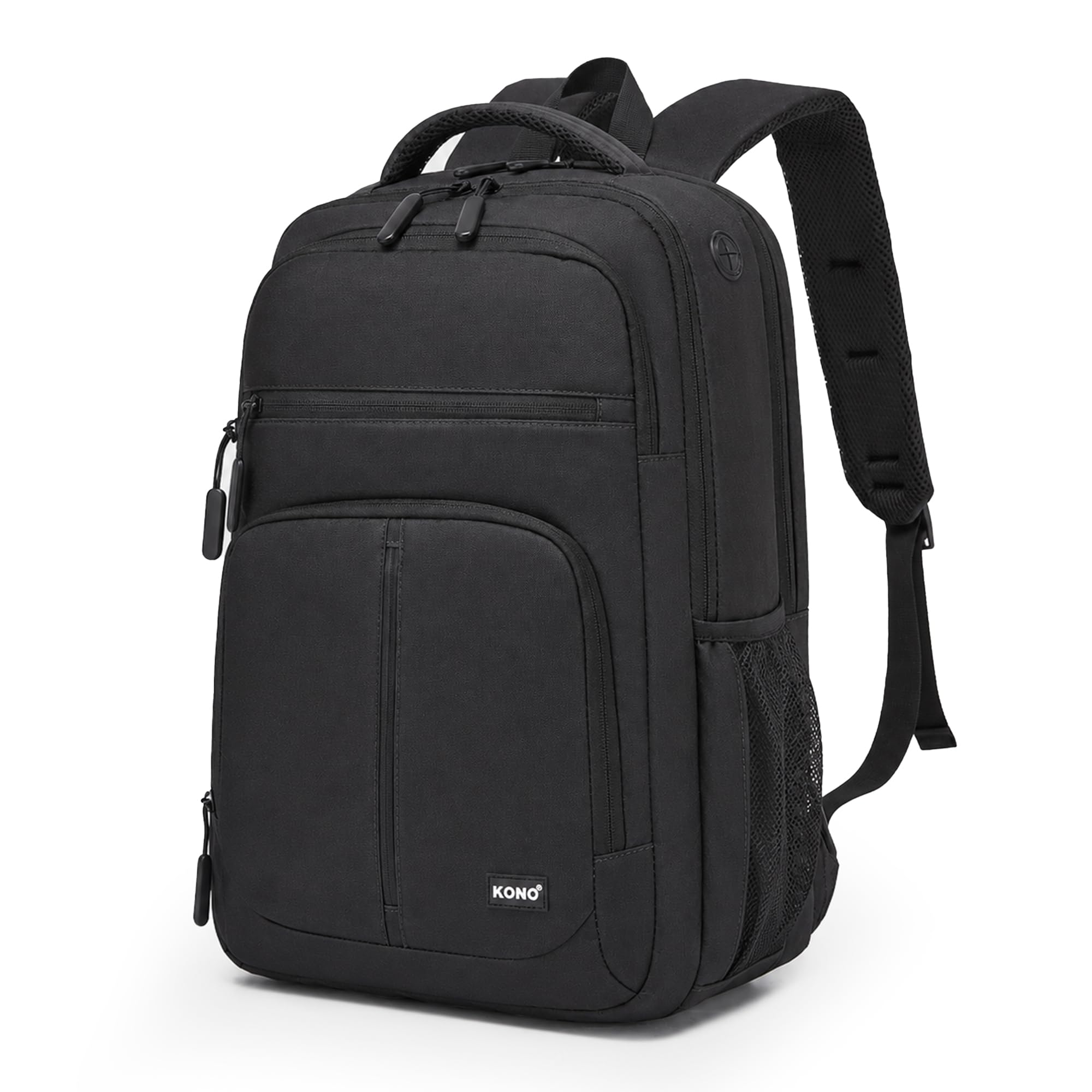 KONO Zaino Porta PC 15,6 Pollici Uomo Donna Business Impermeabile Antifurto con Porta USB, Zaino Laptop da Viaggio per Lavoro Scuola Università - Nero