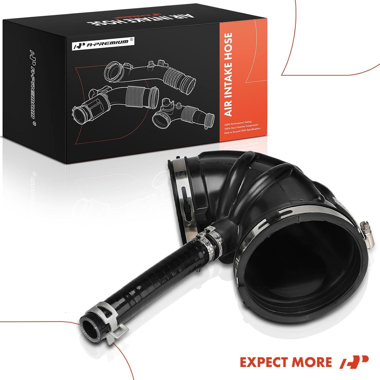 A-Premium Engine Air Clean Intake Tube Hose W/Clamps Compatible with Ram 2500/3500/4500/5500 2011-2018 & Dodge Ram 2500 3500 2007-2010, Ram 4500 5500 2008-2010, 6.7L