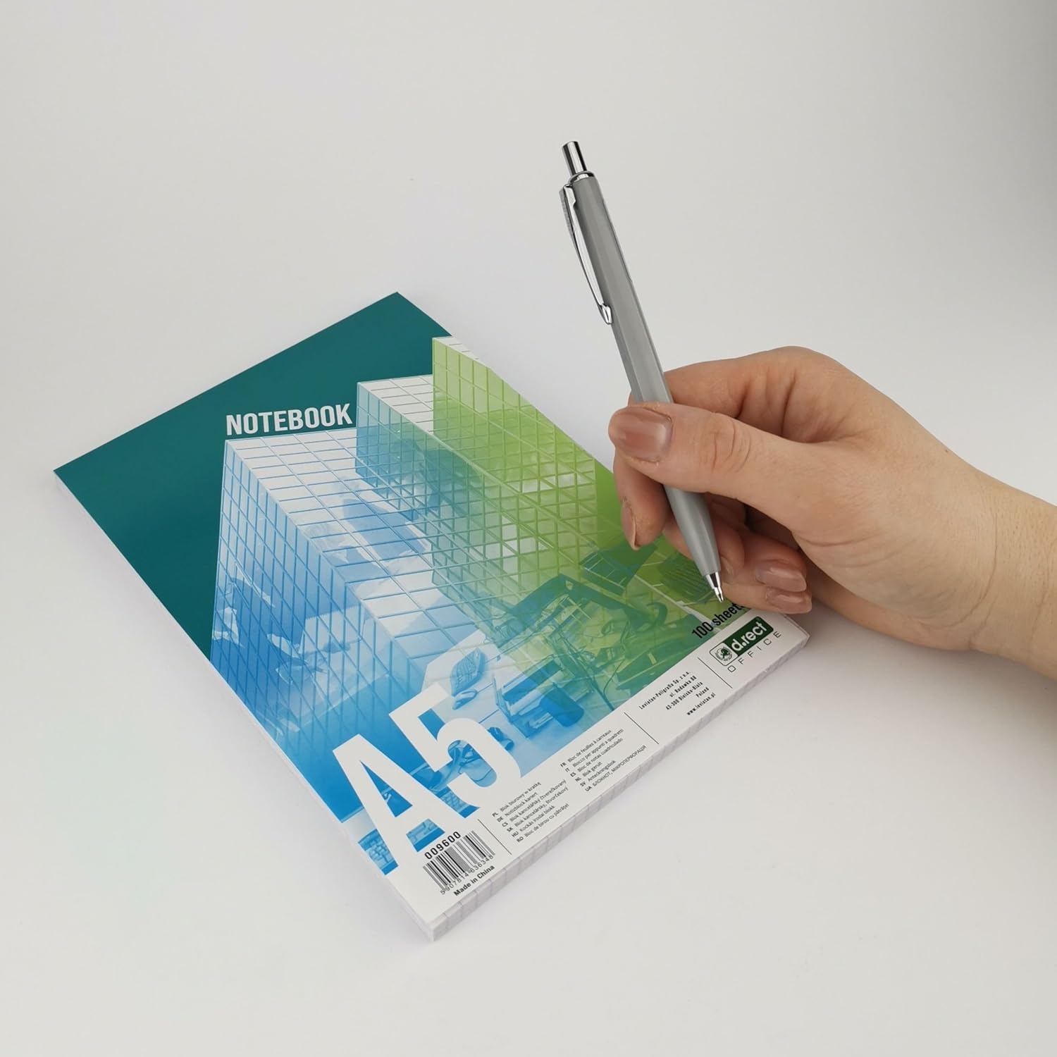 D.RECT 009600 Notepad | Squared Writing Pad | 70 g/m² | A5 | 100 Sheets