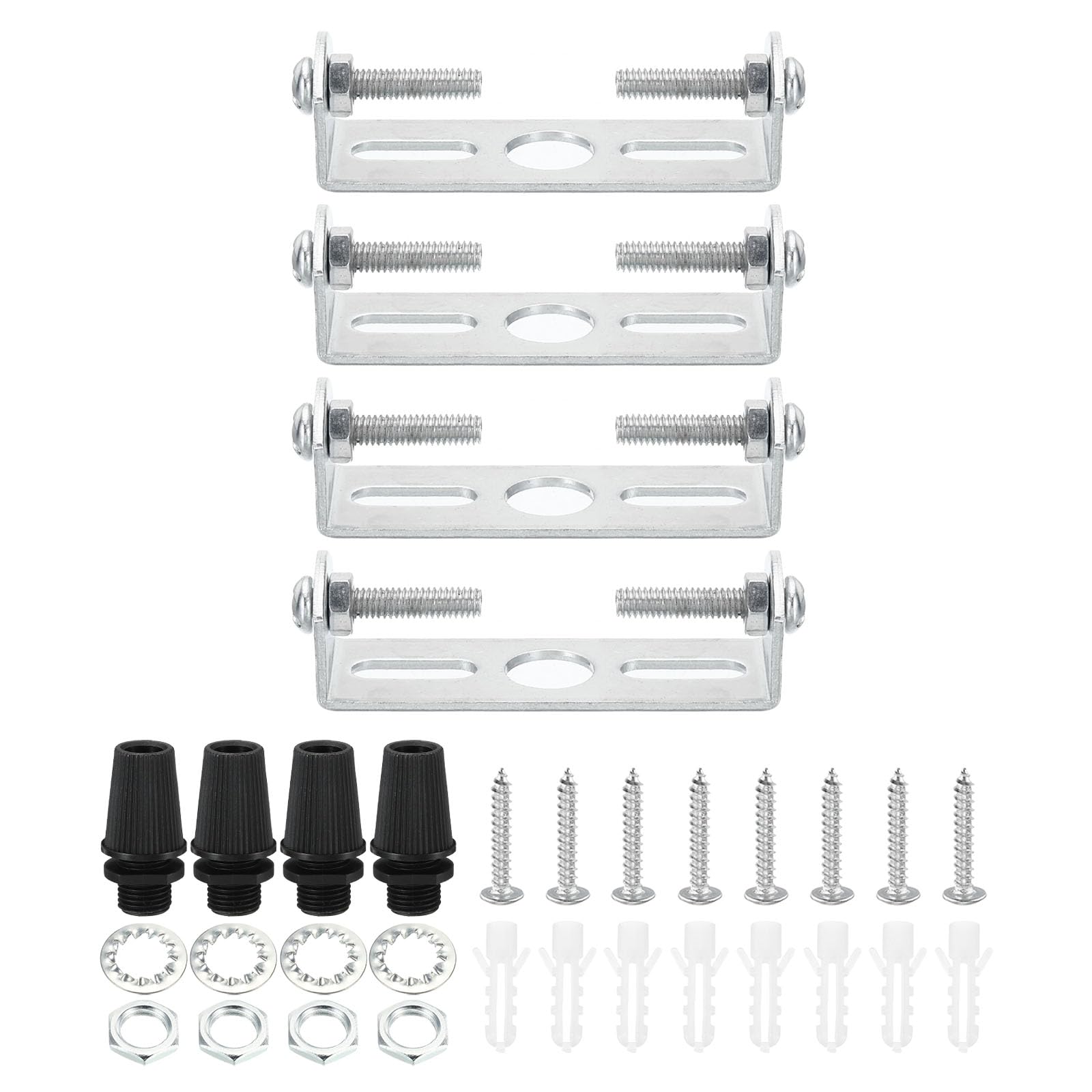 PATIKIL 70mm (2,76) Kit Staffa Montaggio Universale per Lampada, 4 Set Piastra per Plafoniera con Barra Trasversale con Vite Lampadario a Sospensione per Lampada Soffitto