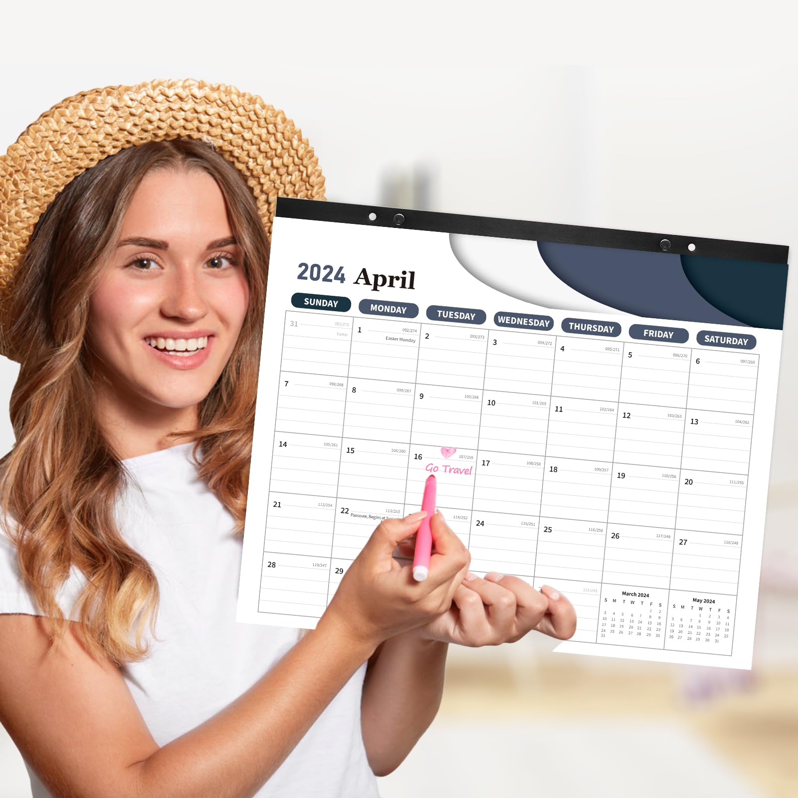 Calendrier De Bureau 2024-2025 (juillet 2024 à Décembre 2025) - 2 Calendriers Mensuels Sur Pied, 17,5x19 Cm - Pour école, Bureau, Maison - 11
