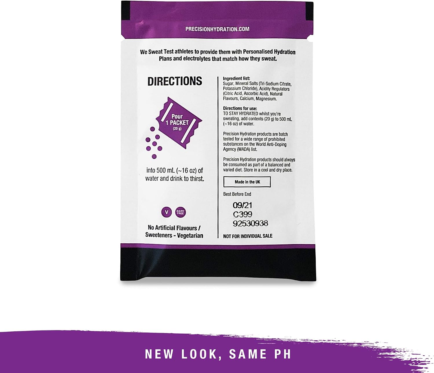 Precision Hydration Electrolyte Drink Mix- All Natural Multi Strength Electrolyte Powders - Combats Cramp - Gluten Free, Hypotonic (1 Box (8 Packets)