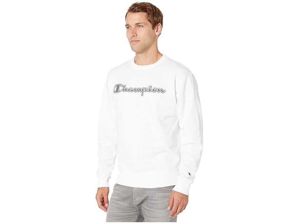 

Champion Powerblend(r) Applique Crew (White) Men's Clothing