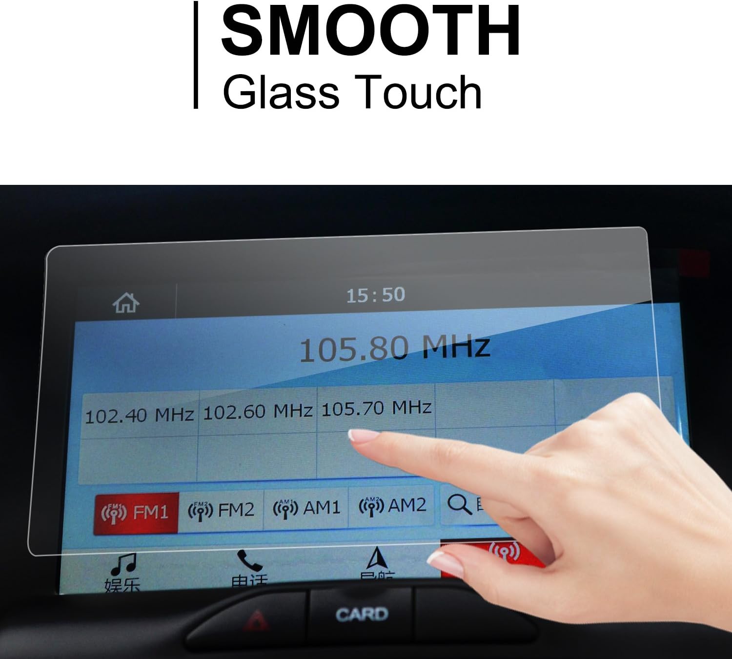 LFOTPP F*ord Focus Edge Everest Explorer Taurus Glass Car Navigation Screen Protector, Tempered Glass Center Touch Screen Protector Against Scratch High Clarity