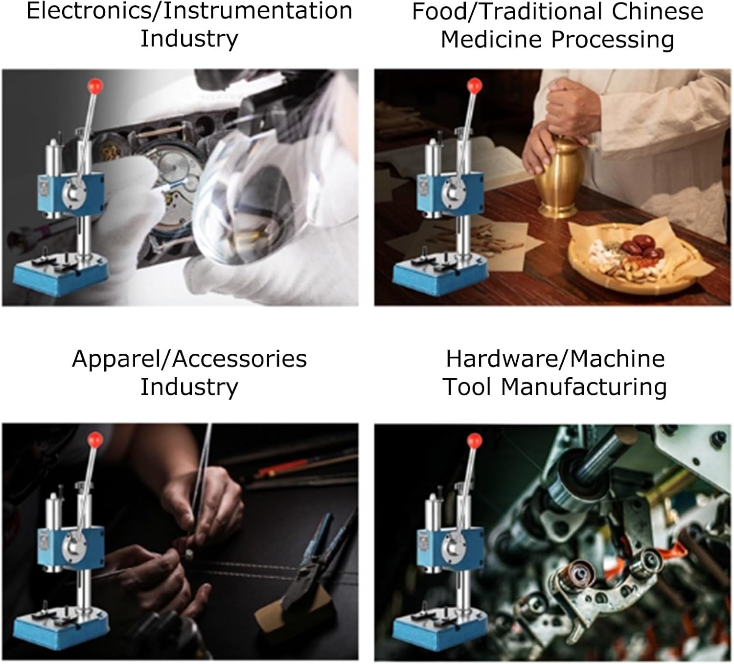 5 KN/0.5 T Spring-Loaded Manual Axial Press,Desktop Handheld Precision Punching Machine,Suitable for Metal and Non-Metal Stamping,Bending,Drawing,and Forming(Raised Edition)