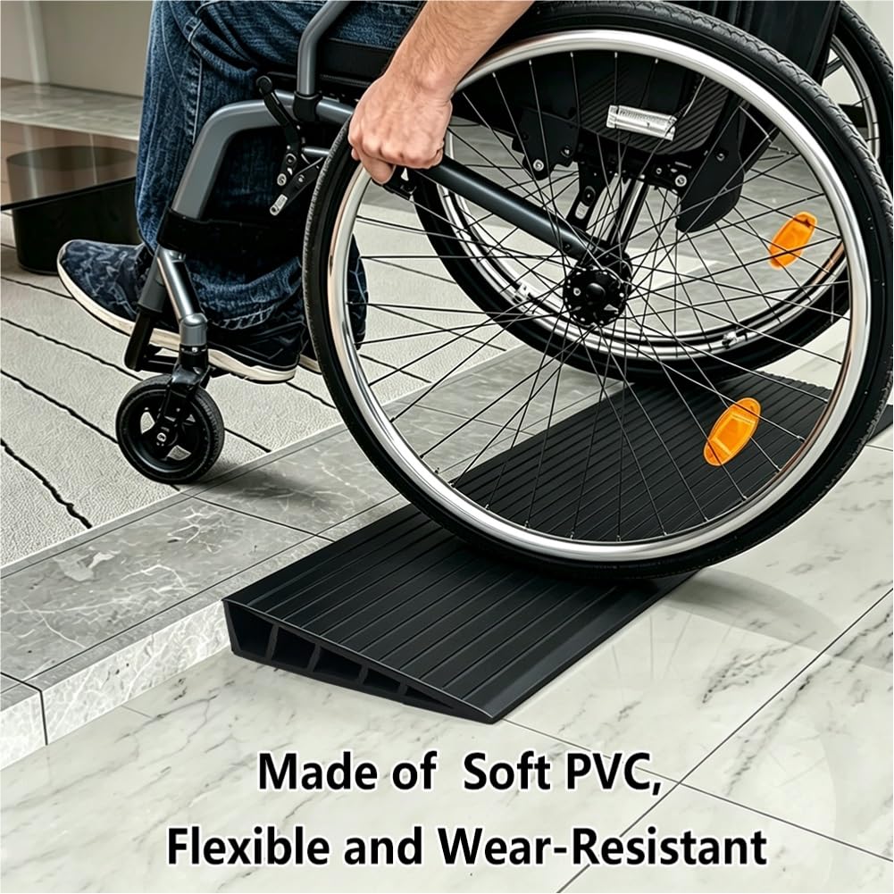 Rampa de Umbral de Altura de 2.5 cm Autoadesivo Rampa para Silla de Ruedas