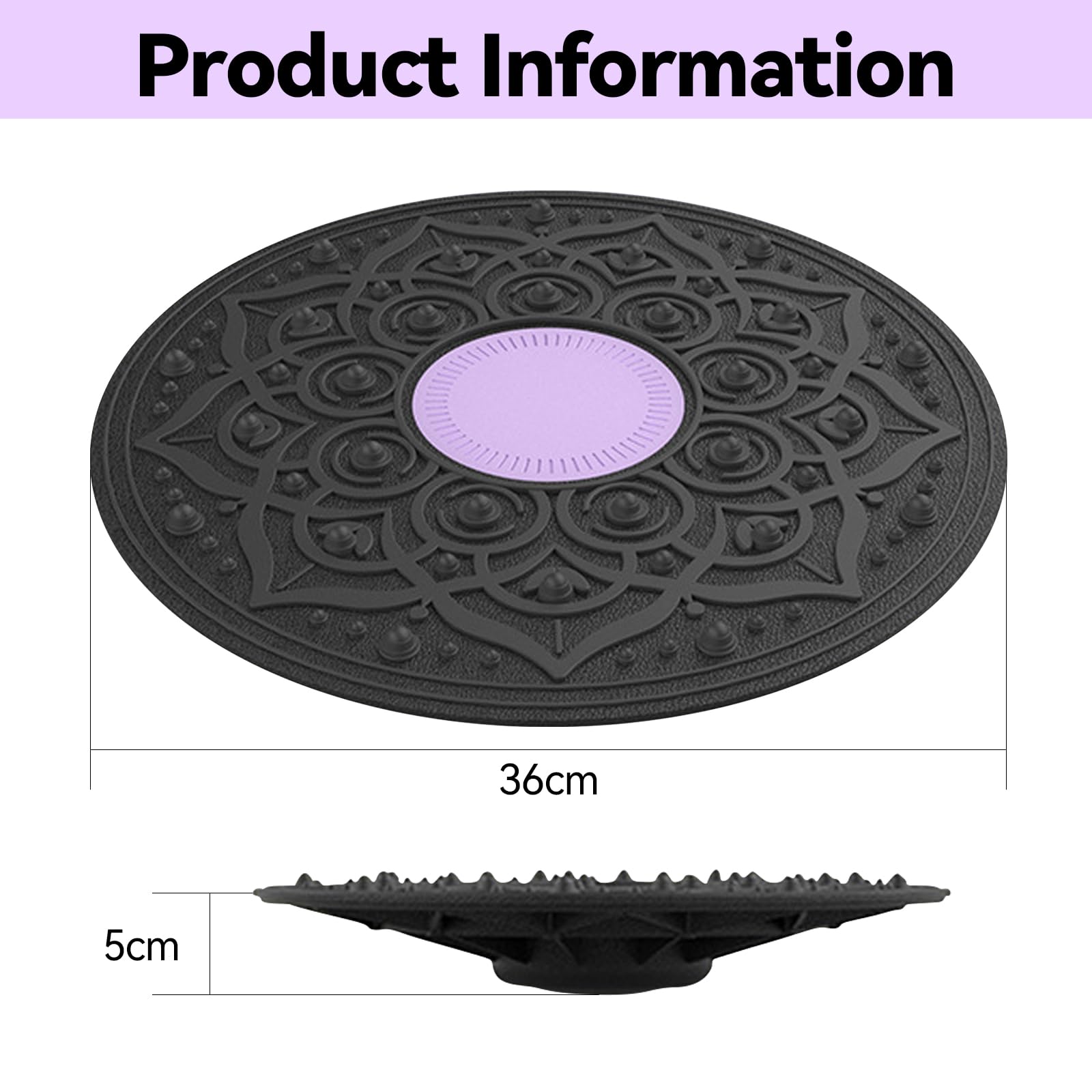 Balance Board,Planche d'Équilibre de 30 Cm avec Base Antidérapante, Planche d'Équilibre pour La Rééducation Et Le Fitness, Améliore l'Équilibre, Convient aux Adultes Et aux Enfants