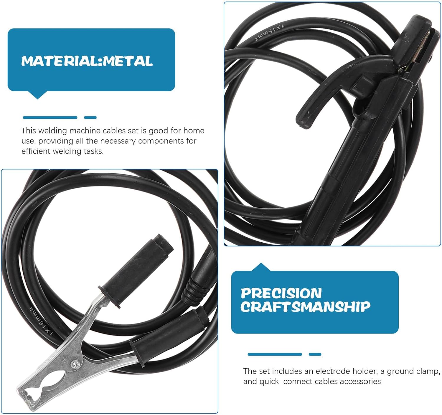Electrode Holder Cables with Quick Connectors for Welding