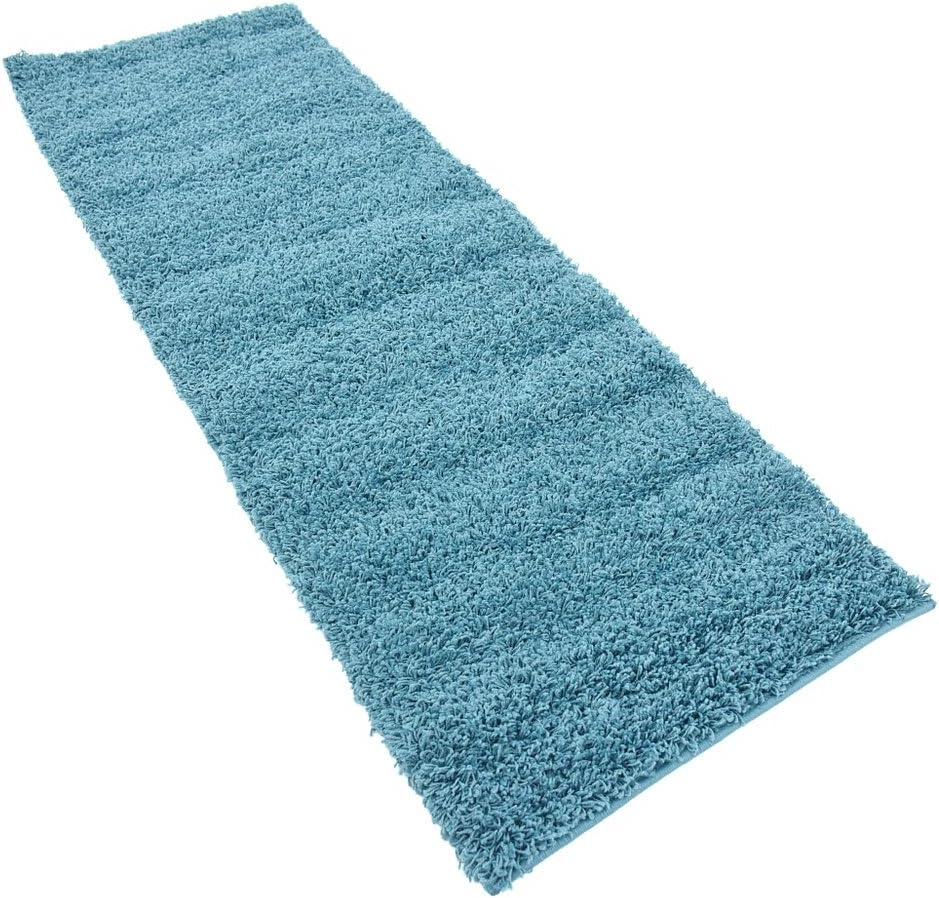 Blue Shag Reversible Runner Rug for Kids