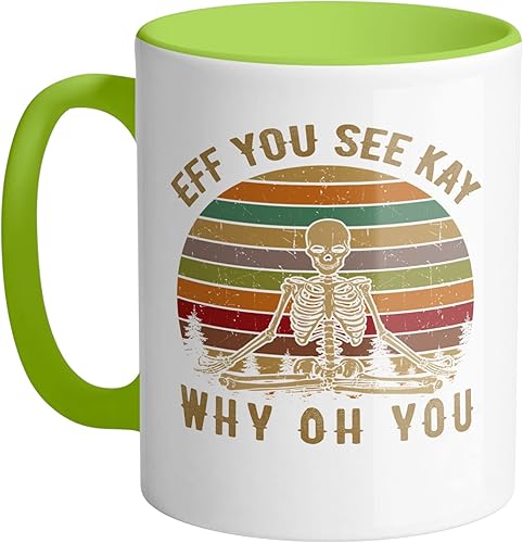 Miniatura 8 de TeesAndTankYou Eff You See Kay Why Oh You - Taza de café, 11 onzas, color azul marino