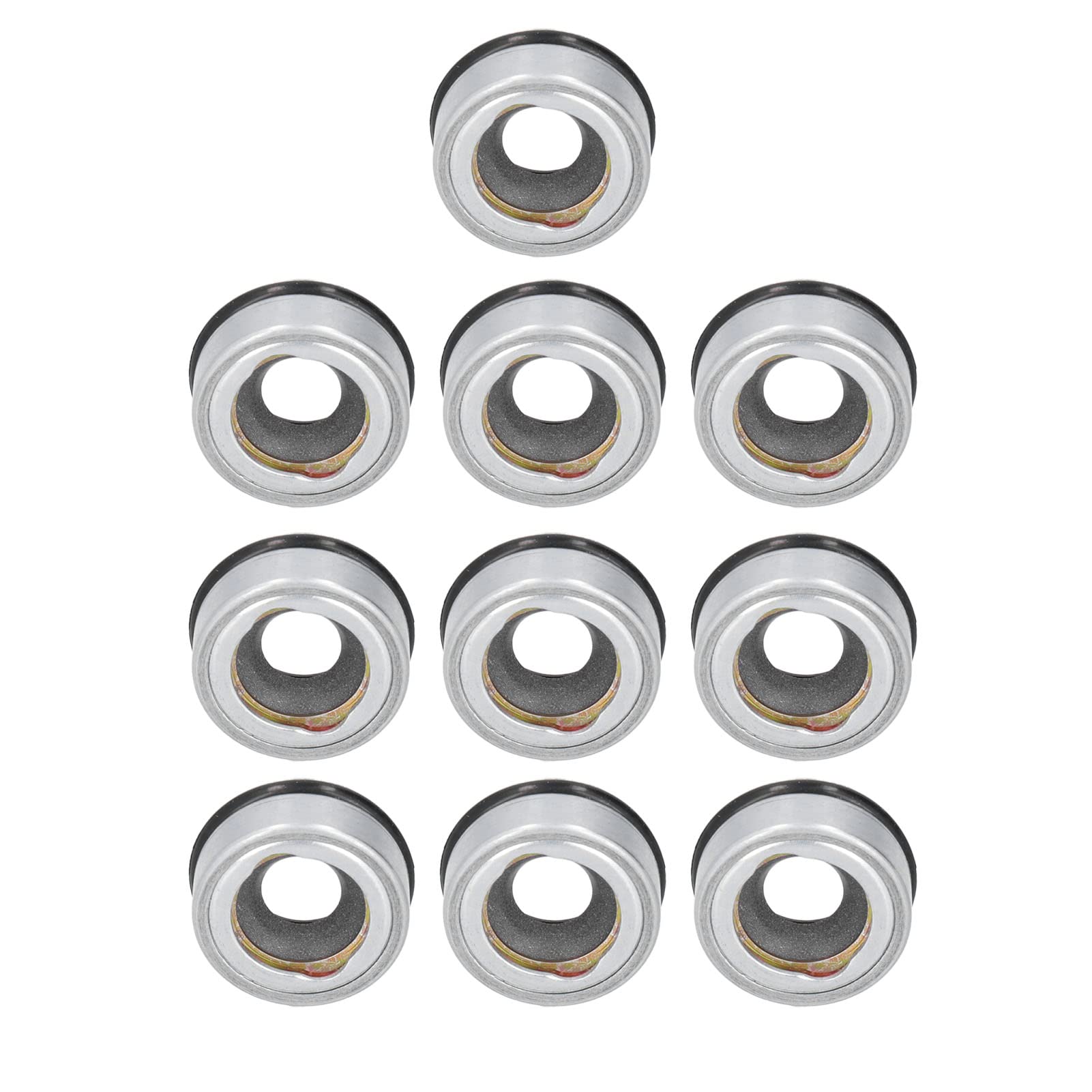 10 Sellos de Aceite para Compresor de A/C, Repuesto para Sanden SD508 SD709 SD7H15 SD7V16 7SB16C, Hechos de Caucho y Metal de Primera Calidad, Fácil Instalación, Reemplazo