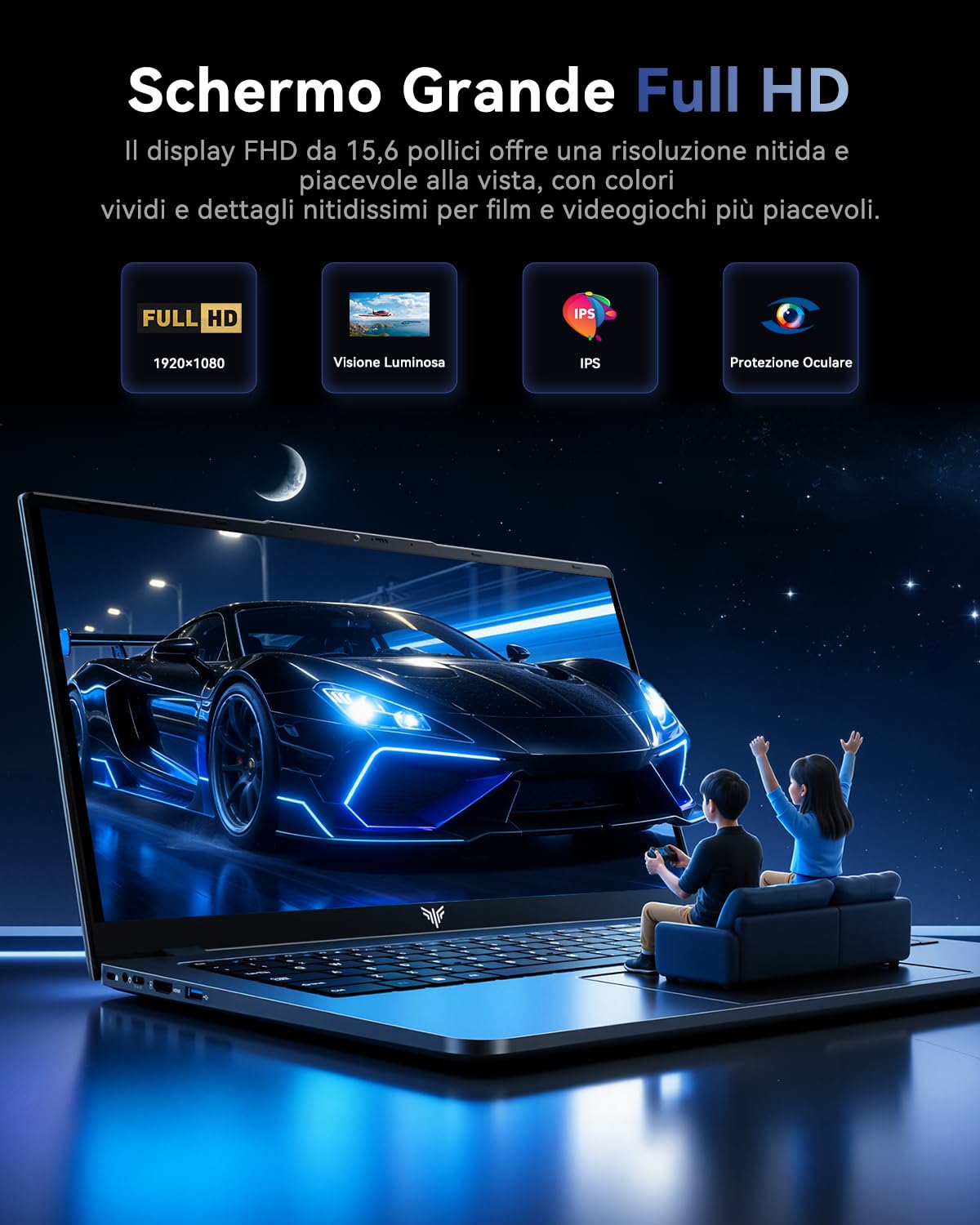 ACEMAGIC 2026 Nuovo Computer Portatile Notebook Processore i5-12600H,12 Core,Fino a 4.5 Ghz,15.6 Pollici 1080 FHD,16 GB RAM DDR4,512GB SSD,Pc Portatile Wifi 6,HDMI,Typo C,Privacy Cam,USB3.2