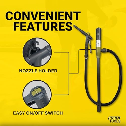 Miniatura 17 de Bomba de transferencia de combustible portátil con manguera de goma KTEP01MRUSB – Batería y USB-C Boquilla de seguridad, manguera resistente