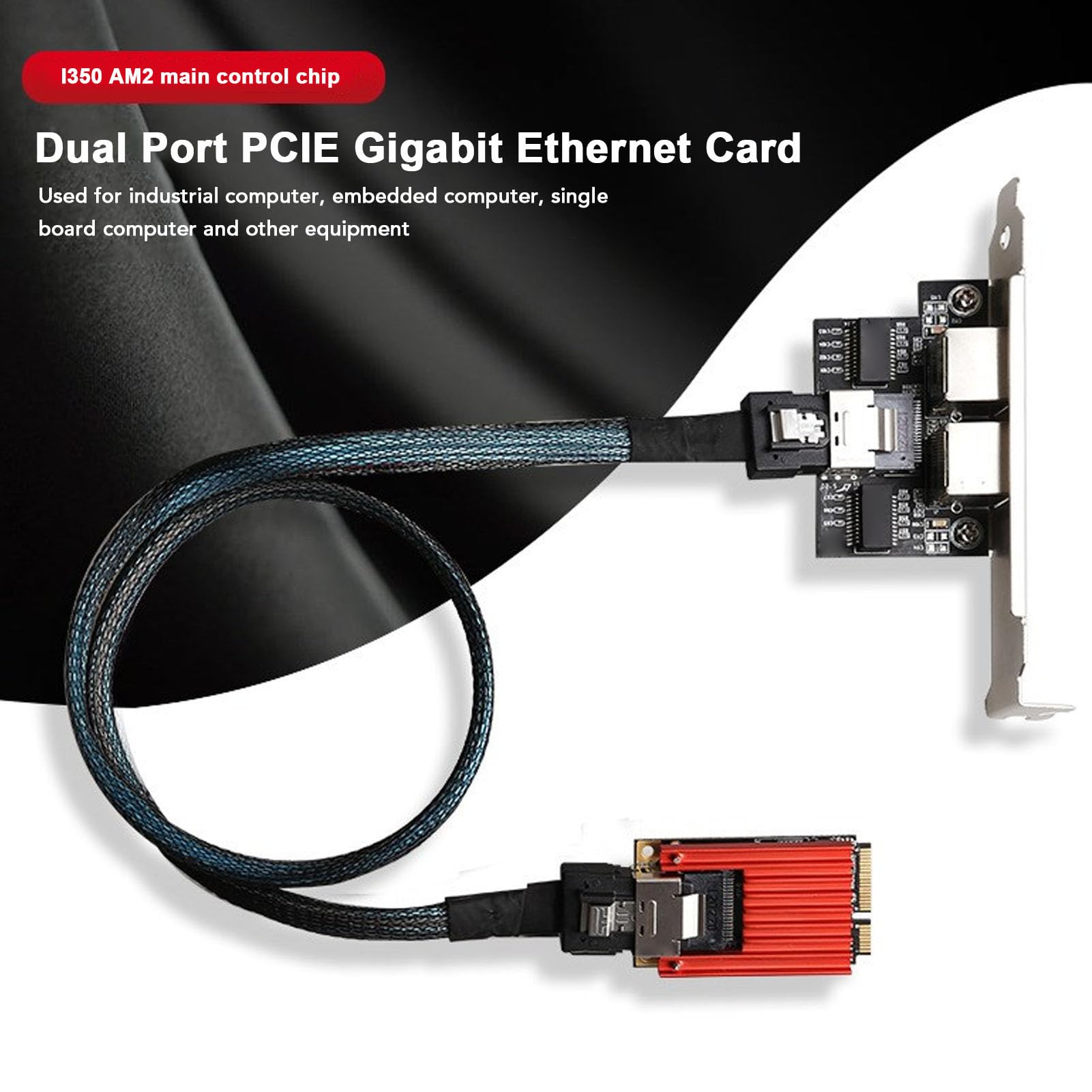 Tarjeta Ethernet Gigabit Pcie de Doble Puerto con Disipación de Calor Eficiente para un Rendimiento Rápido de Internet para Server