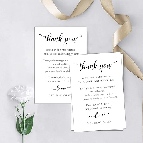 Miniatura 4 de Giftideaworkshop 50 tarjetas de agradecimiento de boda, centros de mesa de boda y decoraciones de boda, decoraciones de mesa de boda, decoraciones