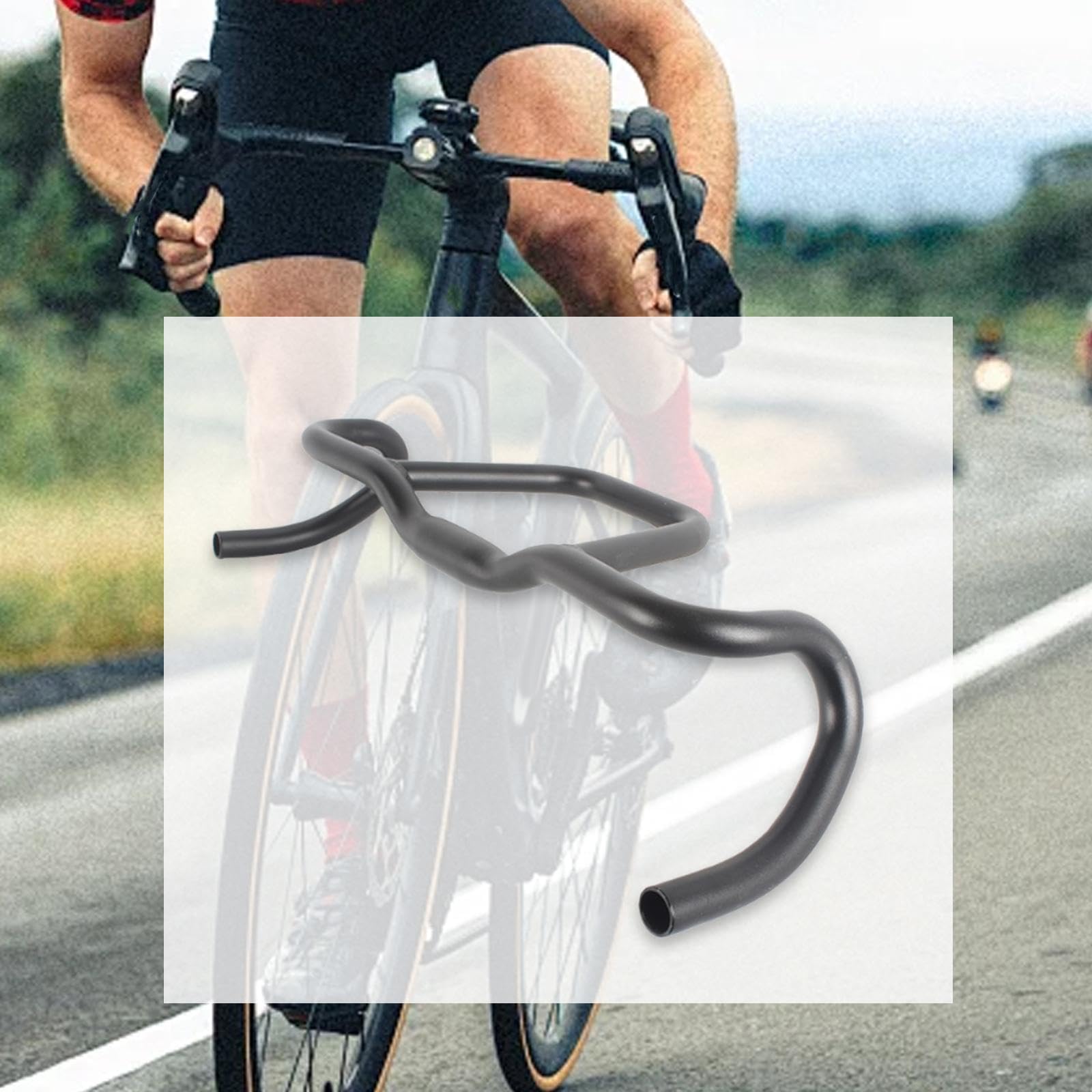 kowaku Manubrio per Bicicletta in Alluminio con Attacco da 31,8 Mm Ed Estensione Anteriore per Cicloturismo.
