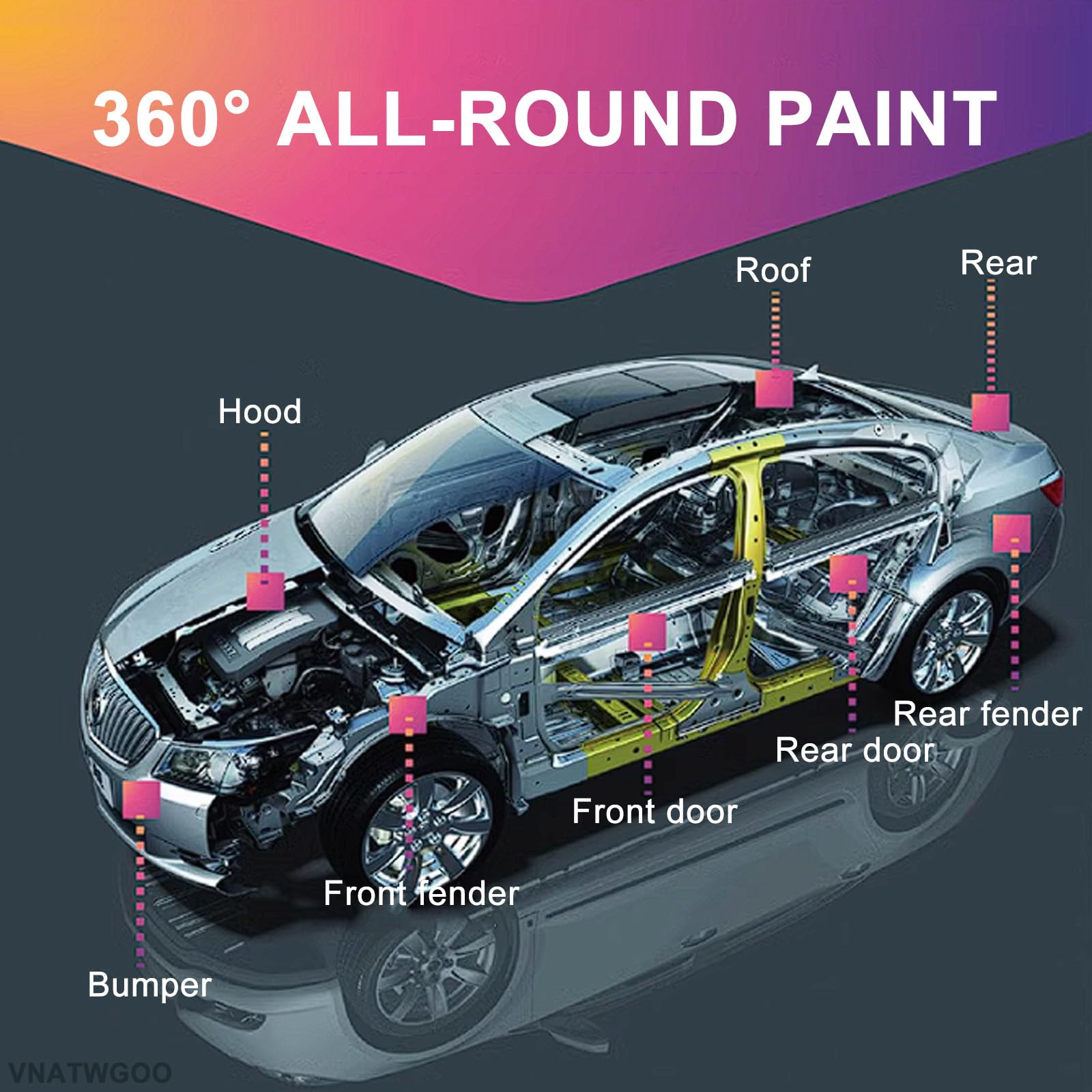 VNATWGOO 2200W Adjustable Temperature Time Paint Curing Lamp, with Pulley Stand, Short Wave Infrared Paint Heater Lamp, Height Adjustable Car Curing Light Heating Lights,220V