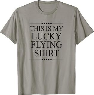 This is My Lucky Flying Shirt Funny Airplane Top Graphic T-Shirt