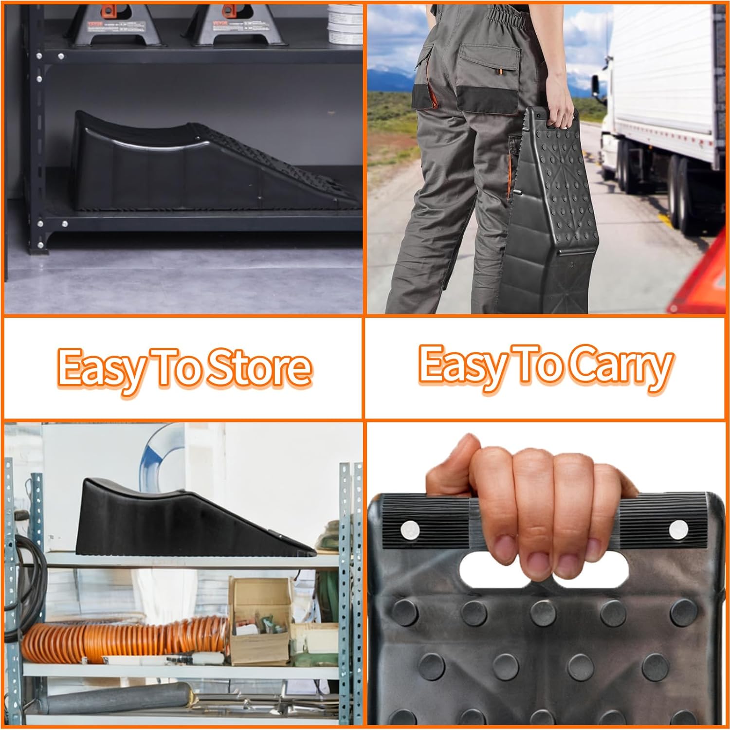 2 Piece Tandem Wheel Ramp, Portable Car Service Ramp, 5.5in Tire Lift Trailer Wheel Jack RV Flat Tire Ramp, for Routine Tire Replacement Repairs