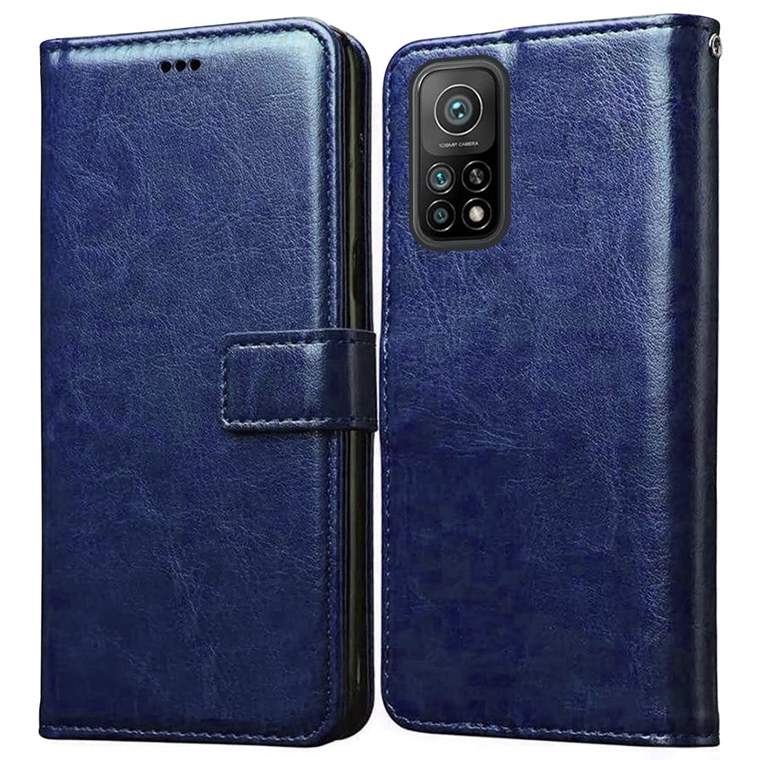 Casotec Flip Cover for Mi 10T / 10T Pro 5G | Premium Leather Finish | Inbuilt Pockets & Stand | Flip Case for Mi 10T / 10T Pro 5G (Blue) (B09R1T5MXD) Amazon Price History, Amazon Price Tracker