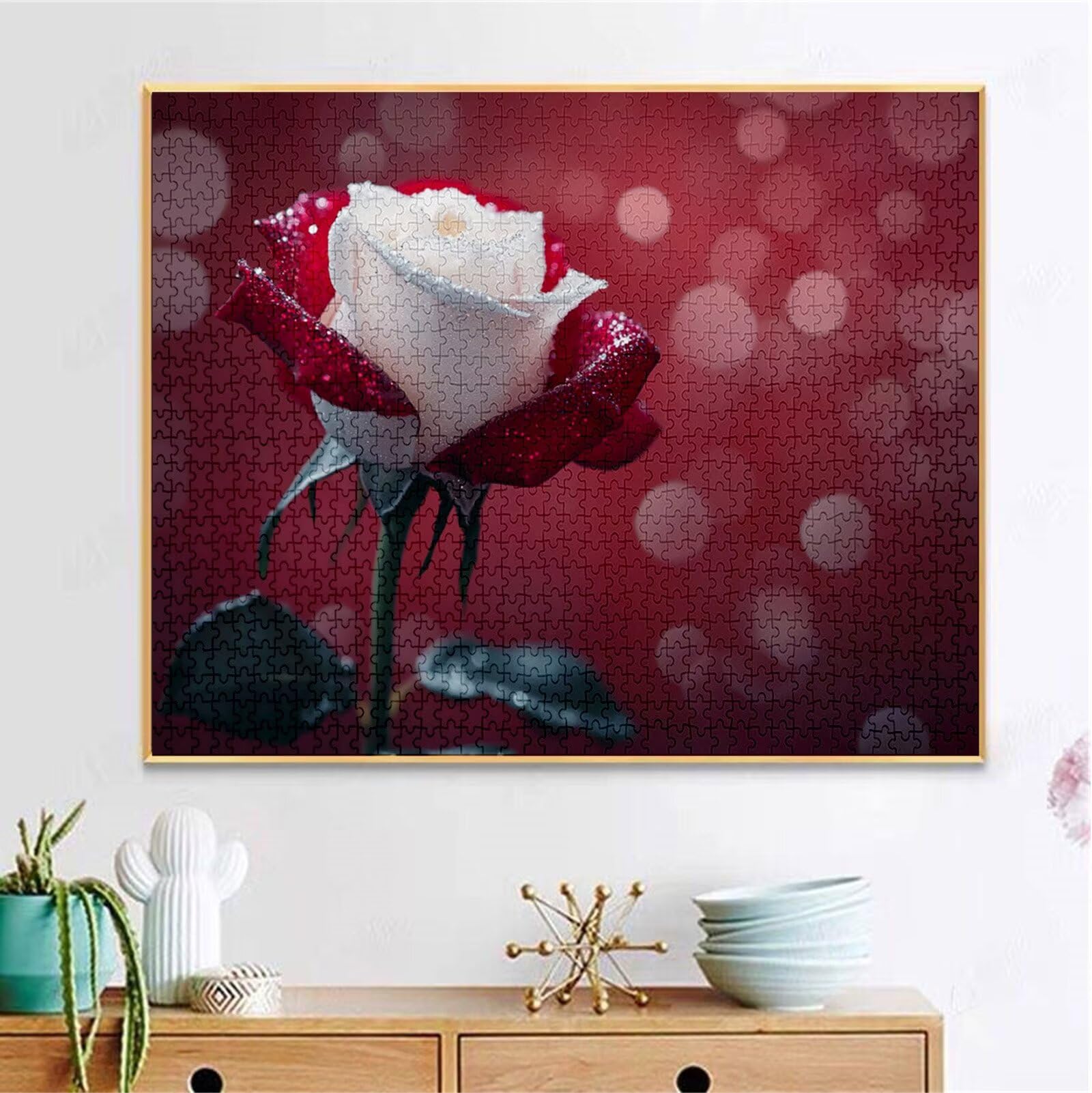 Puzzle 5000 Pezzi, 3 4 5 Anni Puzzle Rosa 6 7 8 Anni Giochi Educativi Sostenibili Con Motivi Per Adulti Da Gioco in Legno Di Alta Qualità Jigsaw Fiore per Gioco Familiare, 2026 Regalo Natale H-1997