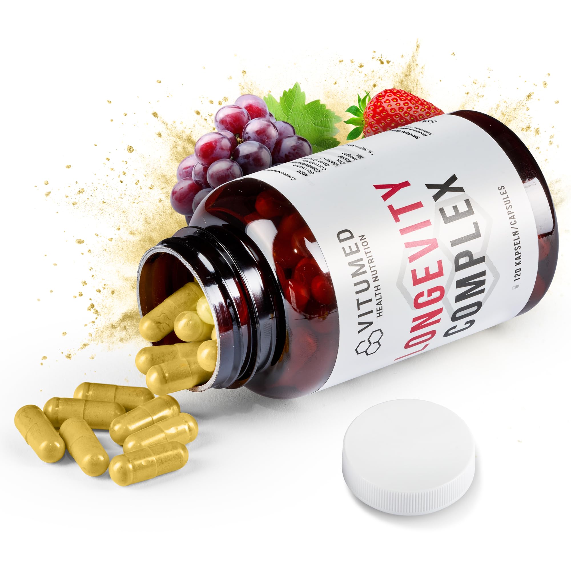Anti-Aging-Komplex - Zink, Selen und Antioxidantien - Nahrungsergänzung für starke Haut, Vitalität, Zellschutz | Hochdosiert zur Unterstützung des Immunsystems & Kollagenbildung | 120 Kapseln