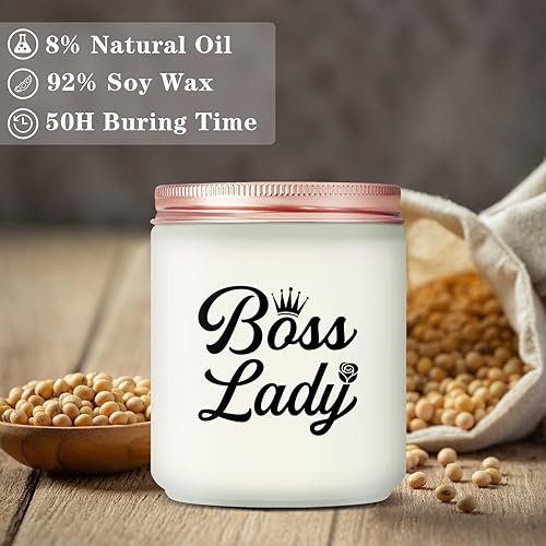 Miniatura 2 de Vela perfumada de lavanda, regalos para mujer jefa, vela de soja totalmente natural para el día del jefe, cumpleaños, Navidad y otras ocasiones
