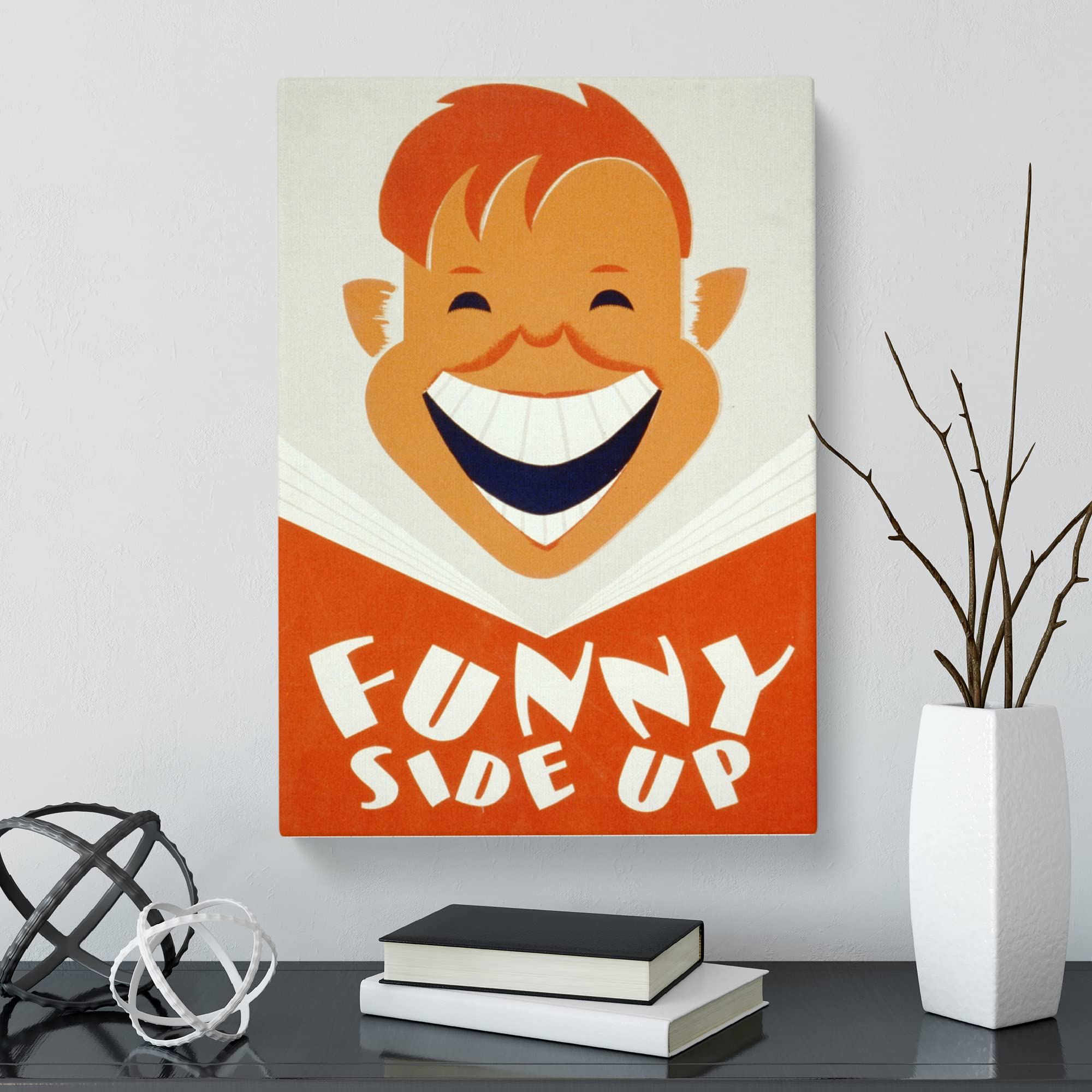 Wpa Funny Side Up Poster Canvas Print, Mixed, 25L x 50W cm - Image 3