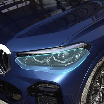 TPU Front Headlight Transparent Car Film Car Screen Protector Bubble-Free with Installation Accessories for BMW X5 M Sport 2019 2020 2021 2022 2023 Pack of 2