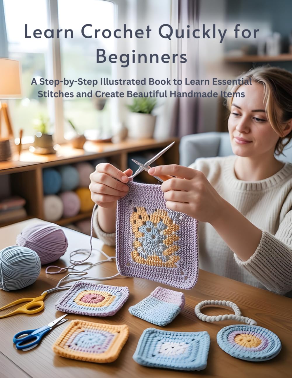 Learn Crochet Quickly for Beginners: A Step-by-Step Illustrated Book to Learn Essential Stitches and Create Beautiful Handmade Items