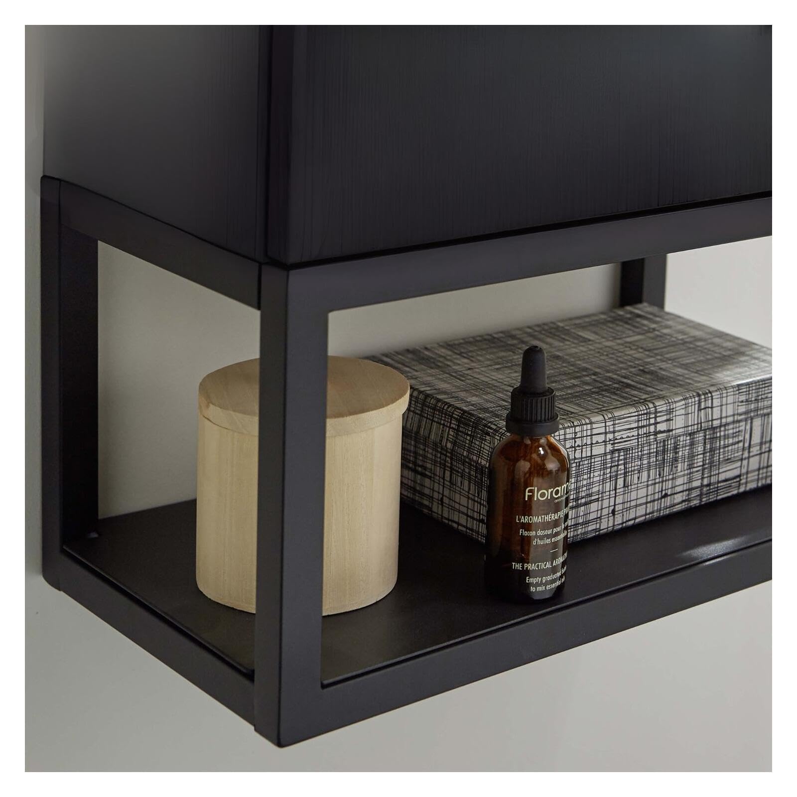 MOB-IN Meuble Lave-Mains Nova Noir Carbone Suspendu