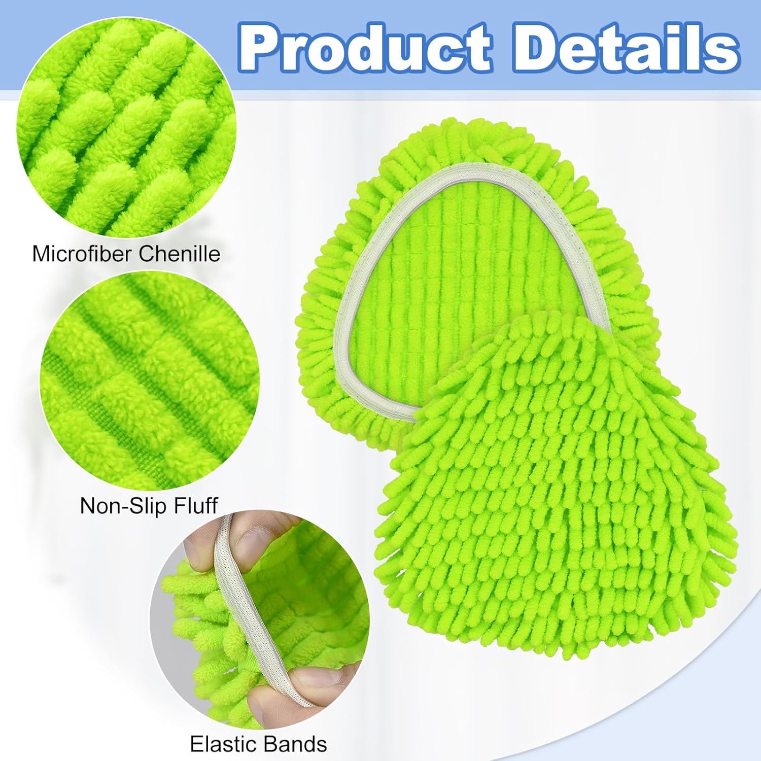 6 Pack Mop Head Replacement Compatiable with Ocedar EasyWring Mop,Mop Heads Refill for Easywring Spin Mop 1 Tank System - Microfiber Chenille, Easy to Replace,Deep Floor Cleaning and Machine Washable thumbnail