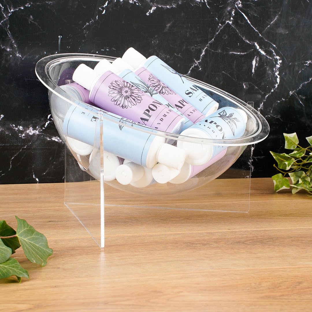 Danieli - Bancarella Espositore da Banco con Cesto per Offerte e Promozioni. Cestone in Acrilico Trasparente per Negozio e Farmacia.