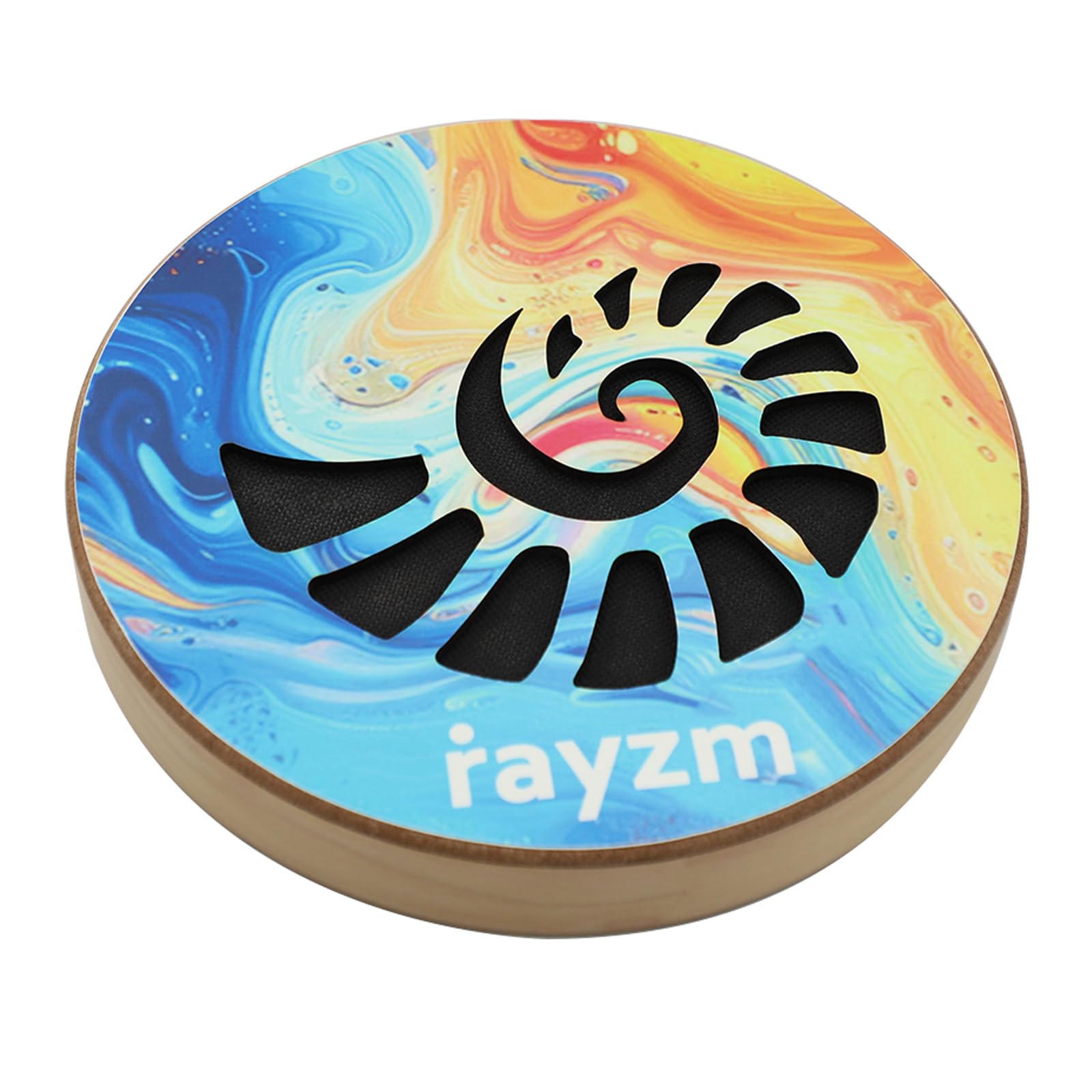rayzm Stream Drum da 10 Pollici, Tamburo del Ruscello ad Acqua Portatile in Betulla, Suono di Acqua Corrente, per Sound Healing, Meditazione, Relax, Musicoterapia e Regalo Percussioni