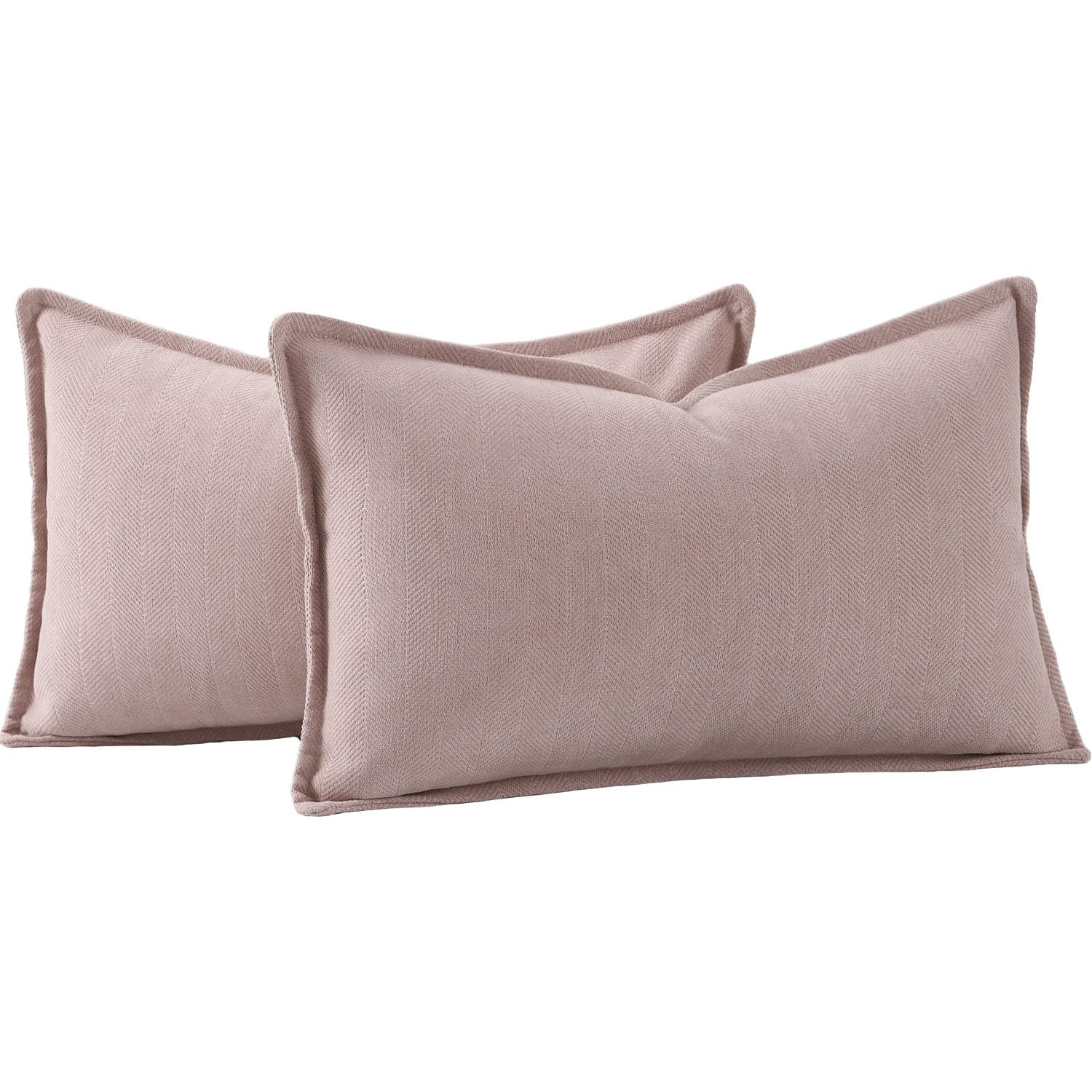 Madizz Textured Chenille Cushion Covers Set of 2 Super Soft Decorative Throw Pillow Covers Boho Pillowcases Modern Home Decor for Sofa Bedroom 12x20 inch
