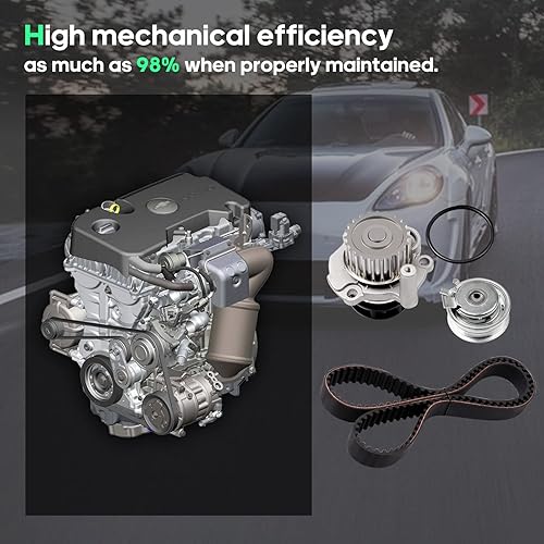 Miniatura 2 de SCITOO Kit tensor de bomba de agua con correa dentada para motor Jetta Golf 2.0L L4 SOHC AEG AVH AZG BEV 1998-2005